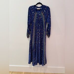Natalie Martin Blue Long Sleeve Sundress